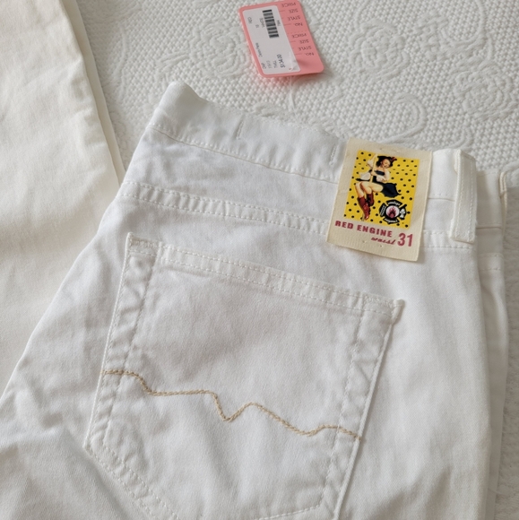 NWT Red Engine white flared boot cut jeans size 31 size 10 - Picture 3 of 11